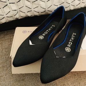 ROTHY’S Black Pointed- Toe Flats